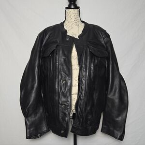 First Classics Leather Motorcycle Riding Jacket - Men’s XL